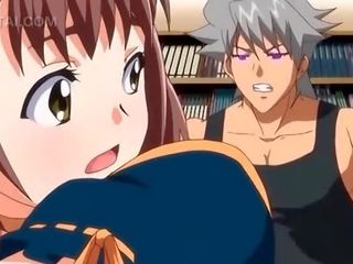 Anime cookie faraj terbentur keras oleh gergasi teman